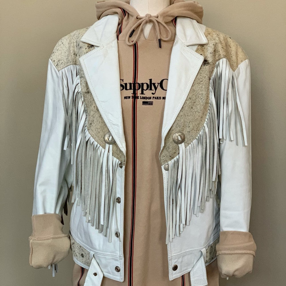Leather Fringe Cowhide Jacket